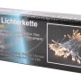 Schwarze Verpackung der Lex 100er LED Lichterkette mit transparentem Kabel und warmweißem Licht für innen.