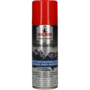 Nigrin Silikon-Gleitspray HyBrid 200ml, Autopflege für Kunststoffe, Gummi und Metalle.