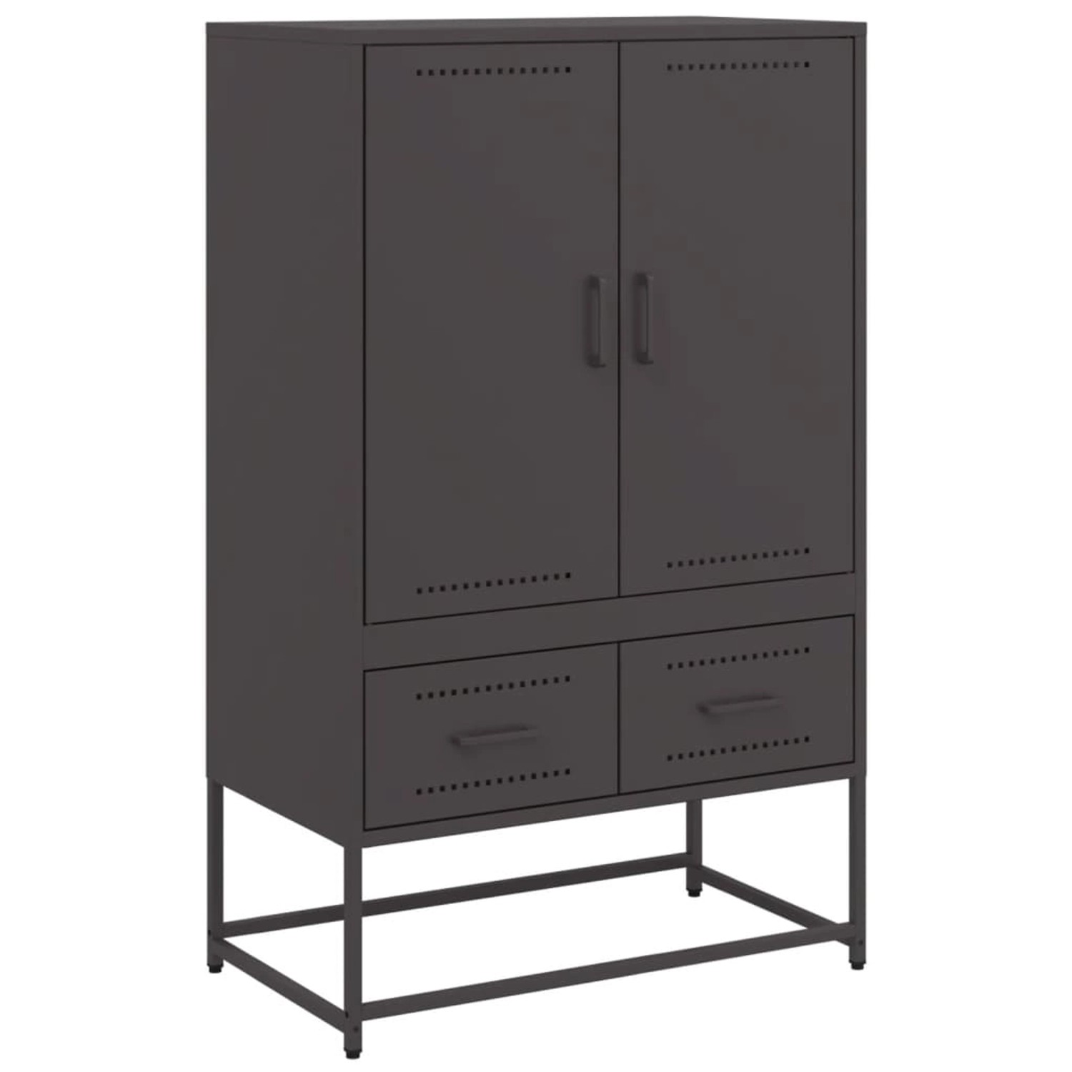 vidaXL Highboard Schwarz 68x39x111,5 cm Stahl 846608 günstig online kaufen