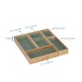 Relaxdays Schubladeneinsatz Bambus MDF Natur 5-teilig Pflegeleicht 27 cm x 12,5 cm x 5 cm 1 kg_4