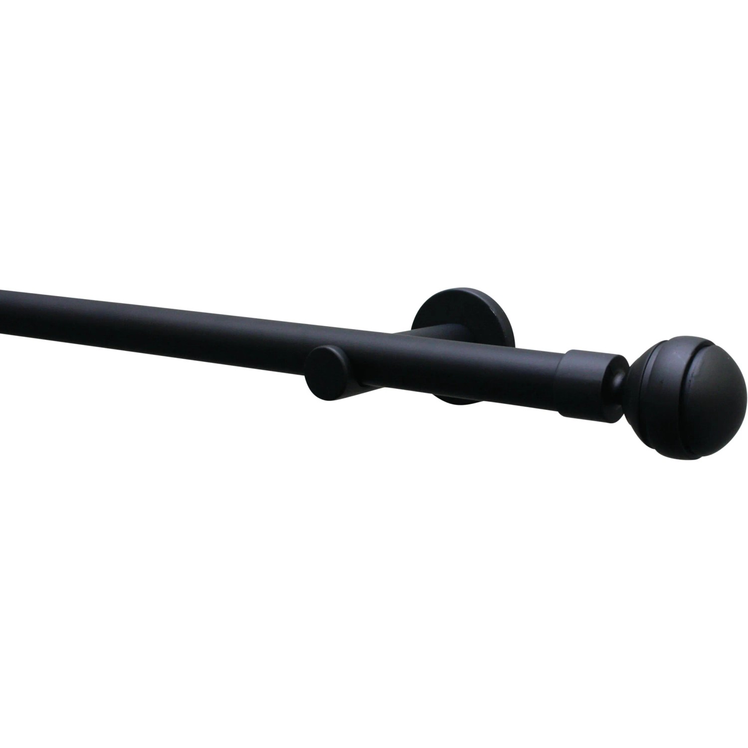 Gardinia Endstück Chicago Kugel, schwarz-matt, 2er-Pack für 20 mm Stangen.