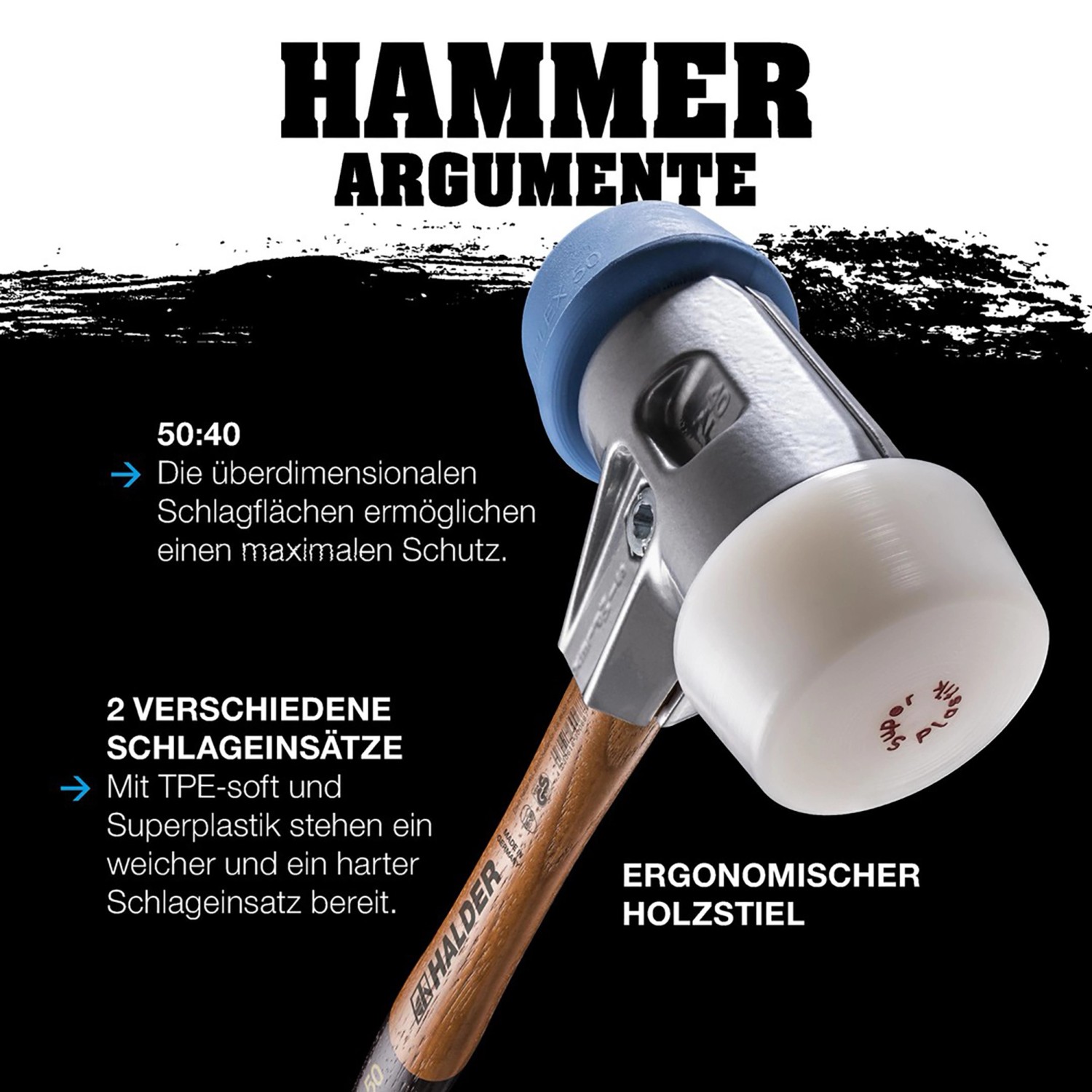 OSCA Schonhammer EVO 27mm - Nylon Hammer Mit Alugehäuse Für Schonende Montagearbeiten