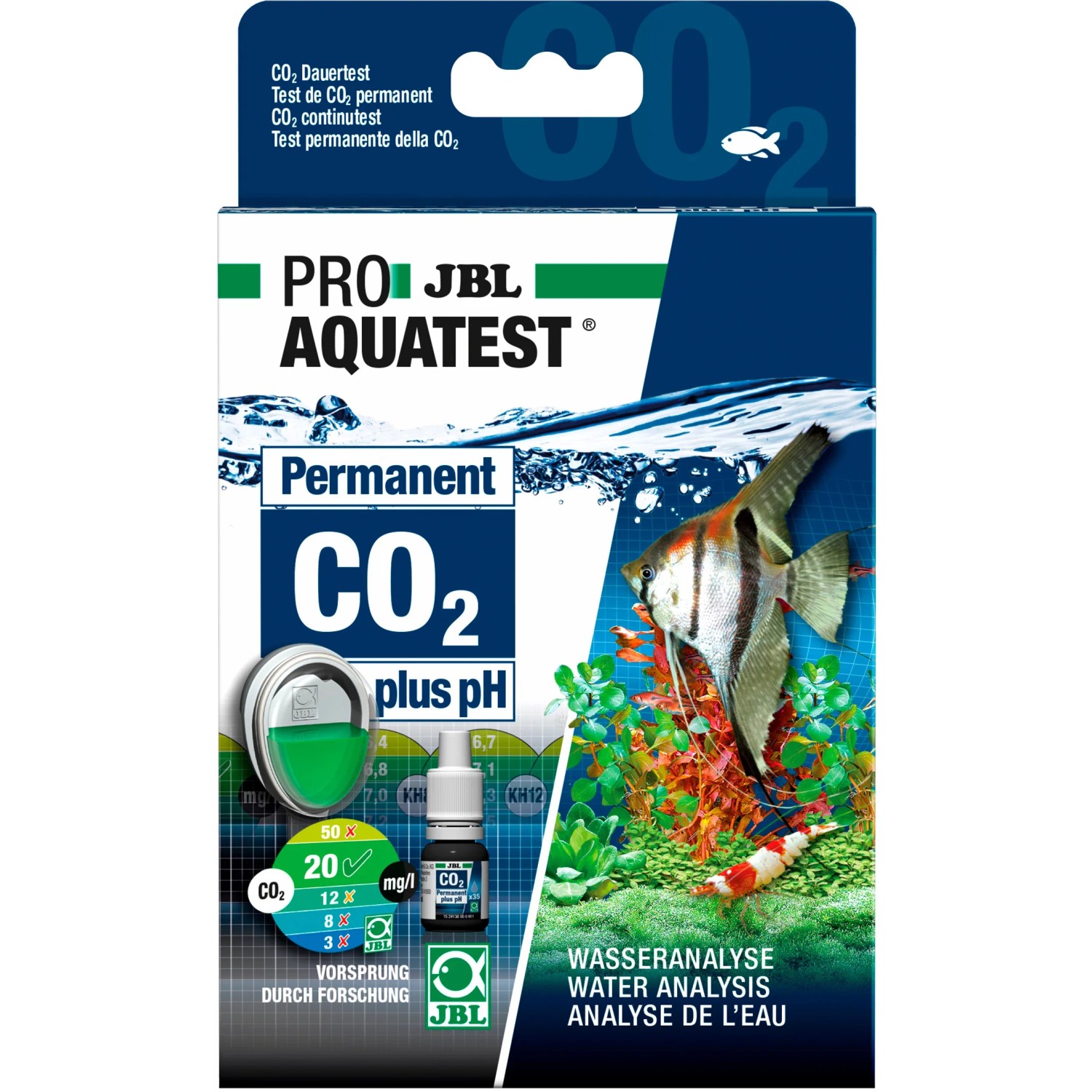 JBL Dauertest ProAquaTest CO2-pH Permanent zur Wasseranalyse im Aquarium.