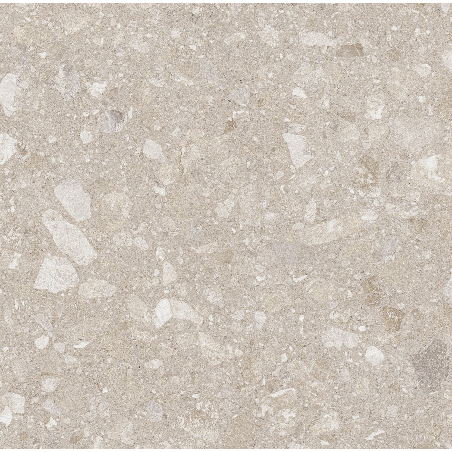 Beige Feinsteinzeug Bodenfliese, 60x60 cm, matte Steinoptik für Innen- & Außenbereich.