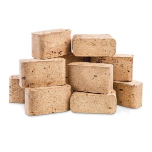 Stapel Sparky Holzbriketts aus Fichte & Kiefer, 10 kg, für Kaminöfen.