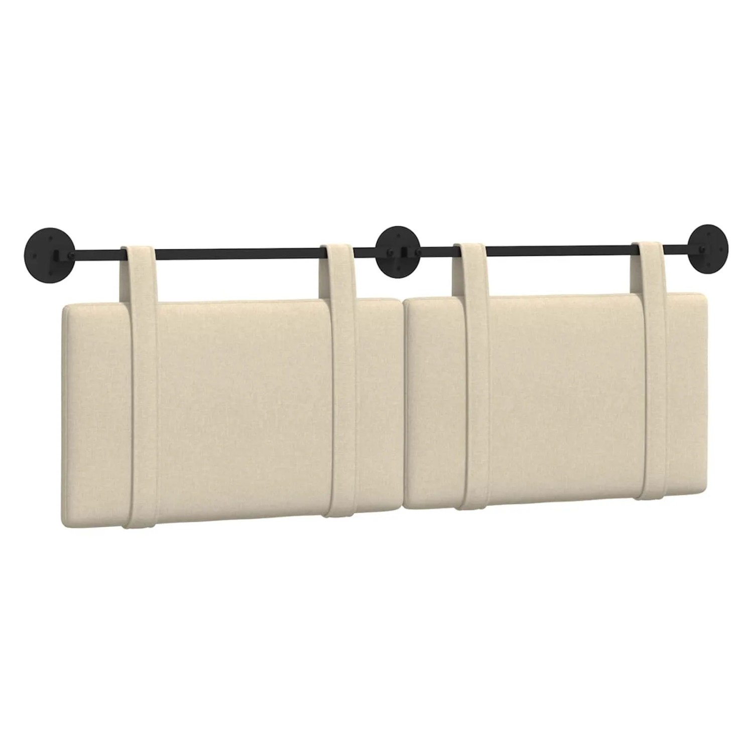 vidaXL Hängevorderseite Wandmontiert Uni Creme 130 x 55 x 5 cm Stoff 42031413