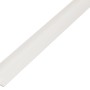 Weißes, ungleichschenkliges Winkelprofil aus Kunststoff, 20x30x1000 mm.