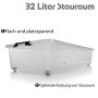 Transparente 32 L Unterbett Aufbewahrungsbox mit Rollen und Deckel aus Kunststoff für Kleidung & Spielzeug.