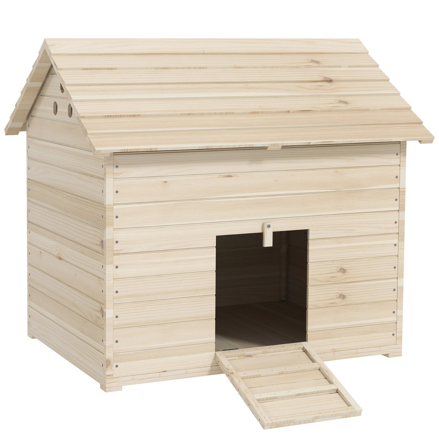 PawHut Entenhaus Tannenholz Naturholz 100L x 82,5B x 91H cm