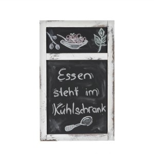 MCW Werbetafel C51 Weiß im Shabby-Look, Dekoartikel mit zwei beschreibbaren Flächen.