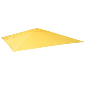 Gelber MCW Ersatzbezug für Sonnenschirm A96, 3,5x3,5m. Schutzhülle aus Polyester.