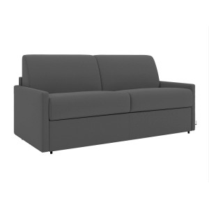 Graues Vente-unique Schlafsofa Calife aus Stoff, 170 cm breit, 3-Sitzer. Ideal für Wohnzimmer.