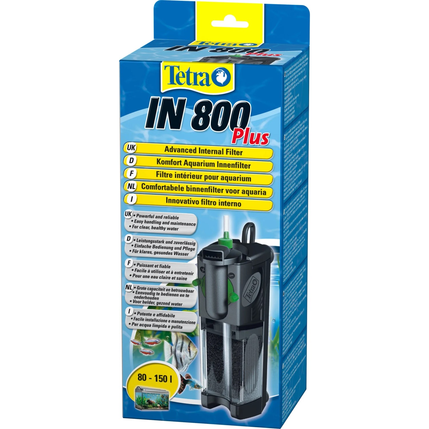 Tetratec IN 800 Plus Innenfilter für Aquarien von 80-150l, im Karton.