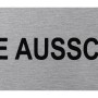 Aluminium Hinweisschild: Handy bitte ausschalten. Selbstklebend und in Edelstahloptik.