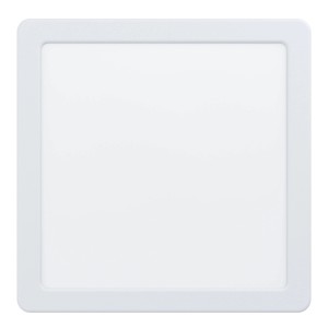 Quadratischer, weißer LED-Einbauspot Fueva 5 von Eglo, 21,6 cm x 21,6 cm.