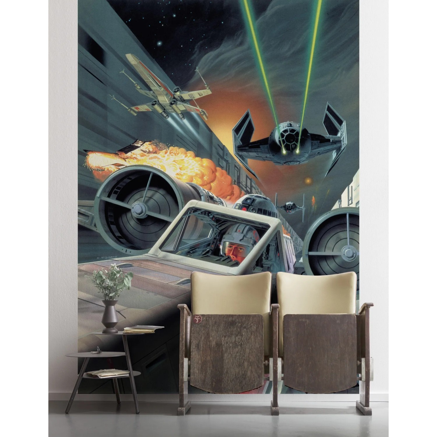 Komar Vlies Fototapete Star Wars Classic Death Star Trench Run, 200x280 cm.
