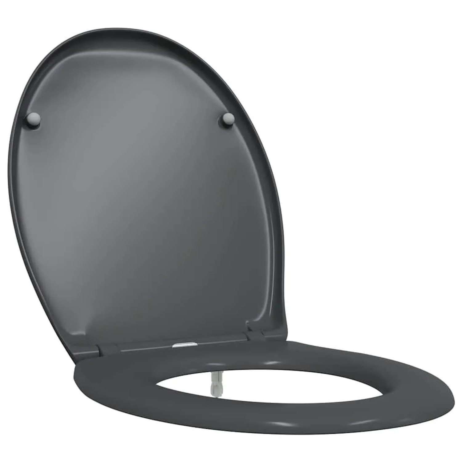 vidaXL Toilettensitz Anthrazit 47 x 37 x 4 cm Duroplast 42002346