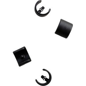 Lafuma Fußschoner Set für Relaxliegen und Liegestühle, 4 Stück, Schwarz.