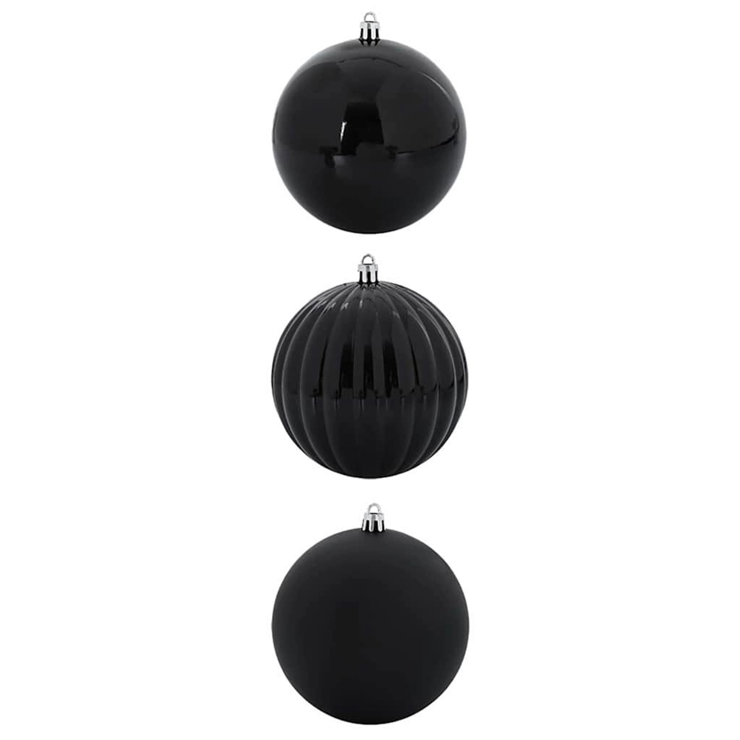 vidaXL Weihnachtskugel-Set 3-Tlg Schwarz XXL 42018860