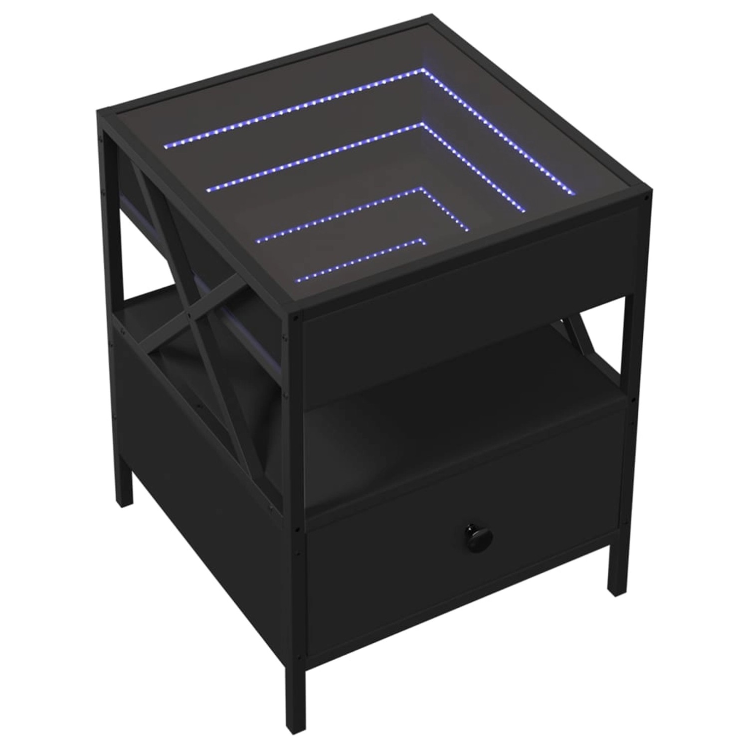 vidaXL Couchtisch mit Infinity-LED Schwarz 40x40x51 cm 847717 günstig online kaufen