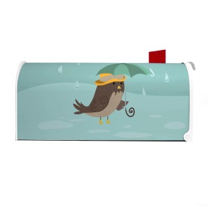 Weißer Banjado US Briefkasten mit Rainbird Motiv. Stahl, pulverbeschichtet, 48x22x16cm.