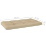 Beige Sitzkissen mit Maßen für vidaXL Paletten-Lounge-Set, passend für Gartenmöbel.