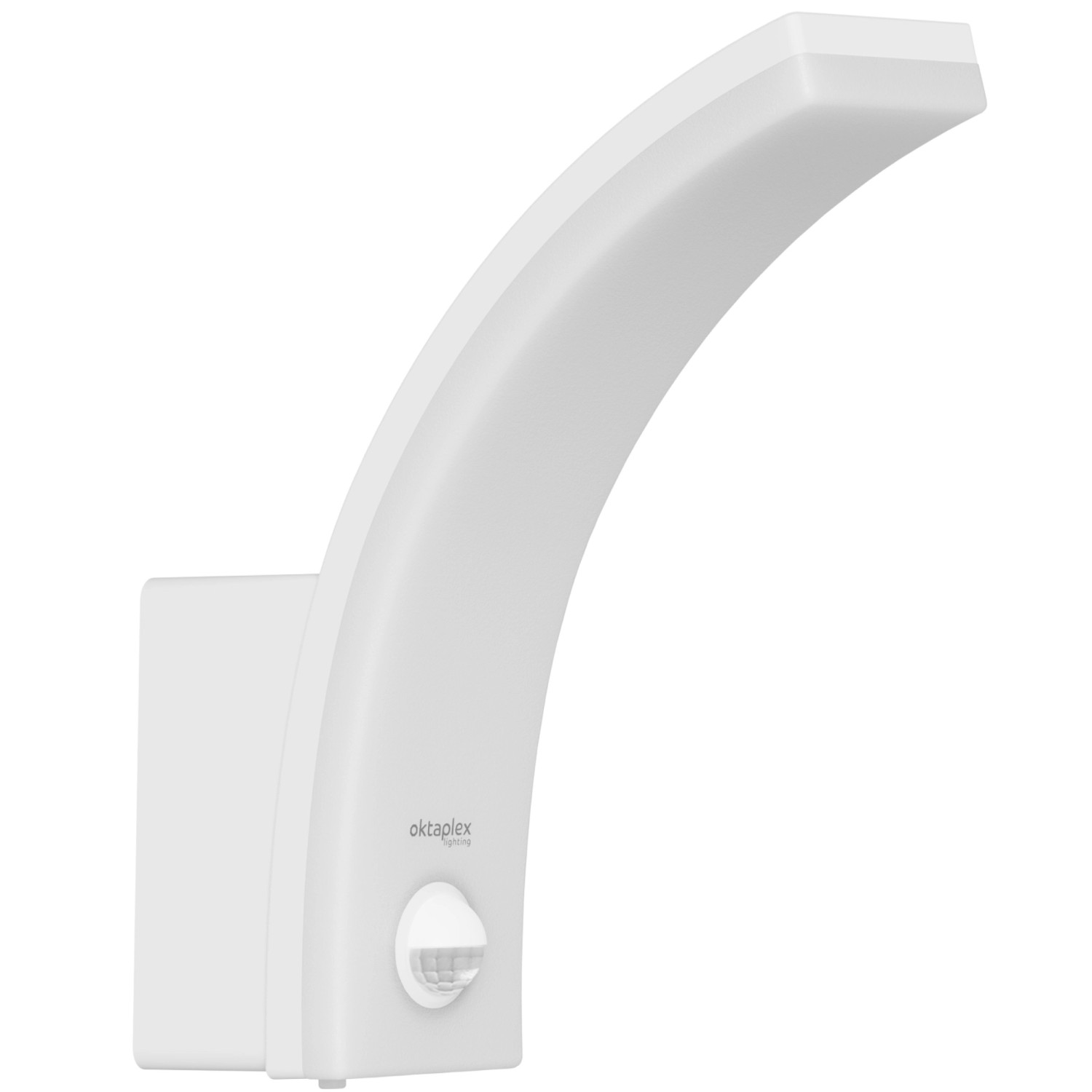 Oktaplex Pablo LED Außenlampe mit Bewegungsmelder 3 Lichtstufen 3000K Warmweiß IP65 Weiß