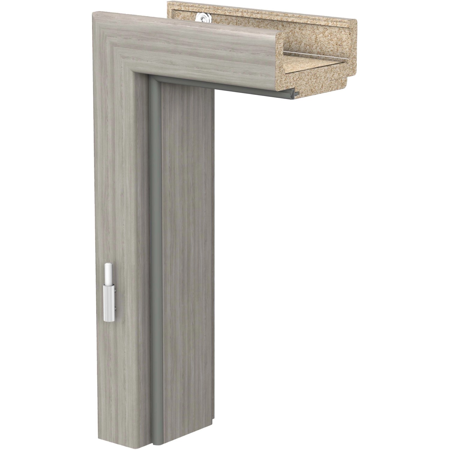 Türzarge CPL Eiche Silber Nachb. (GLN38) 61 cm x 198,5 cm x 10 cm Anschlag L/R