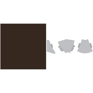 Außenecke Plus Mocca für Arbeitsplatten, zur sauberen Eckführung von Wandanschlussprofilen.