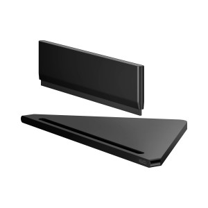 Keuco Eckduschablage Rose schwarz-matt mit Duschabzieher zum Kleben/Schrauben.