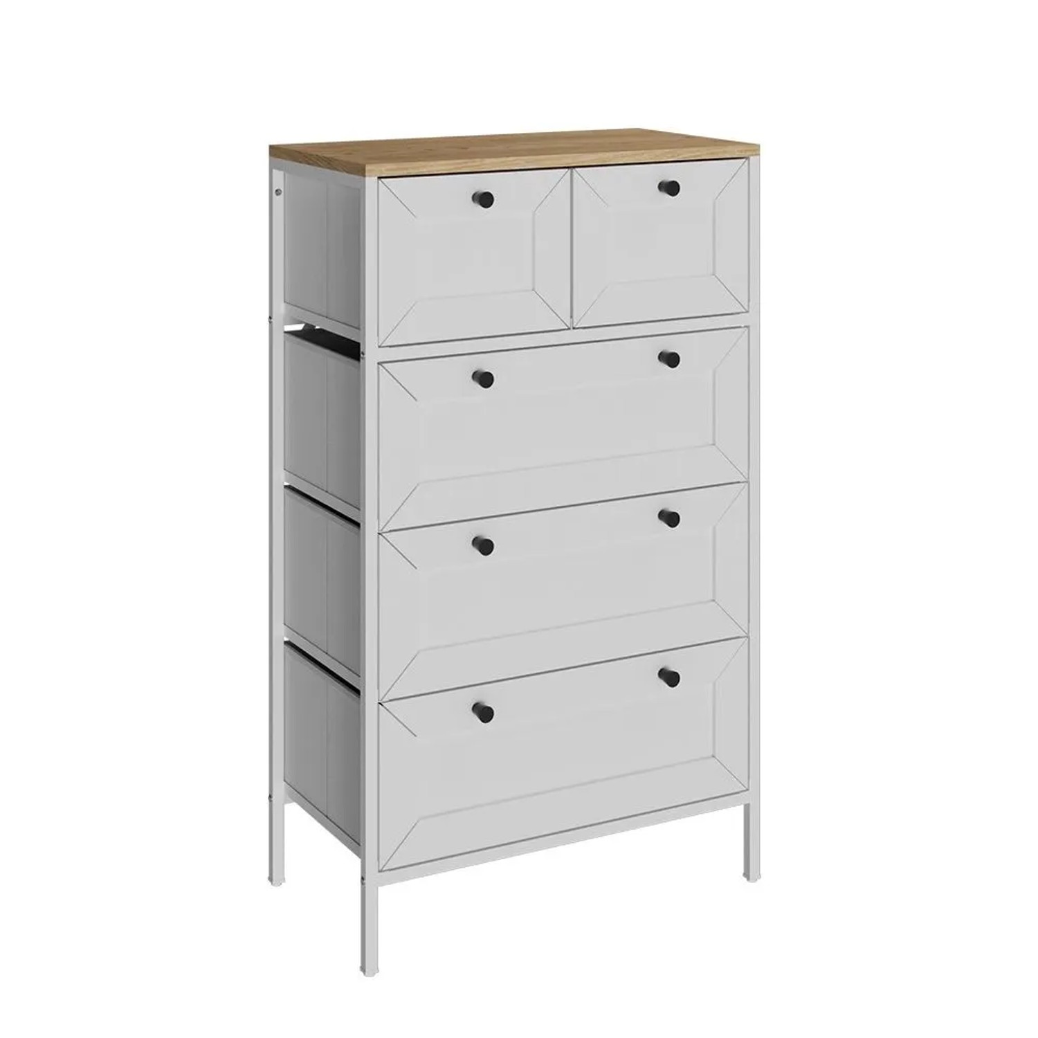 Vicco Kommode Belaro Weiß 56 x 95 mit 5 Schubladen Art Nr 51895