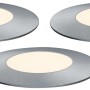 Paulmann Plug&Shine Bodeneinbaustrahler Set, 3er, Edelstahl, warmweiß für Aussenbeleuchtung.