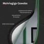 Detailaufnahme des WOLTU Gewächshaus-Stoffes mit reflektierender Innenseite und wasserdichter Außenseite.