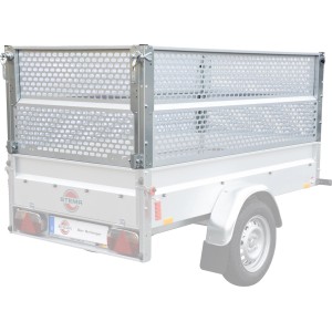 Stema Gitteraufsatz (66 cm) für Variolux 550 Autoanhänger, verzinktes Lochblech.