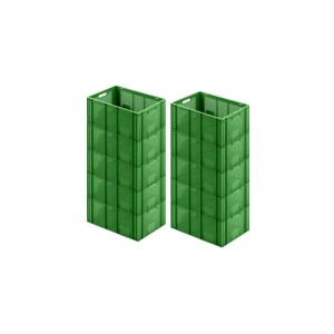 SparSet: 10 grüne Eurobehälter (40x60x27,4 cm, 54L) für Obst und Gemüse, stapelbar.