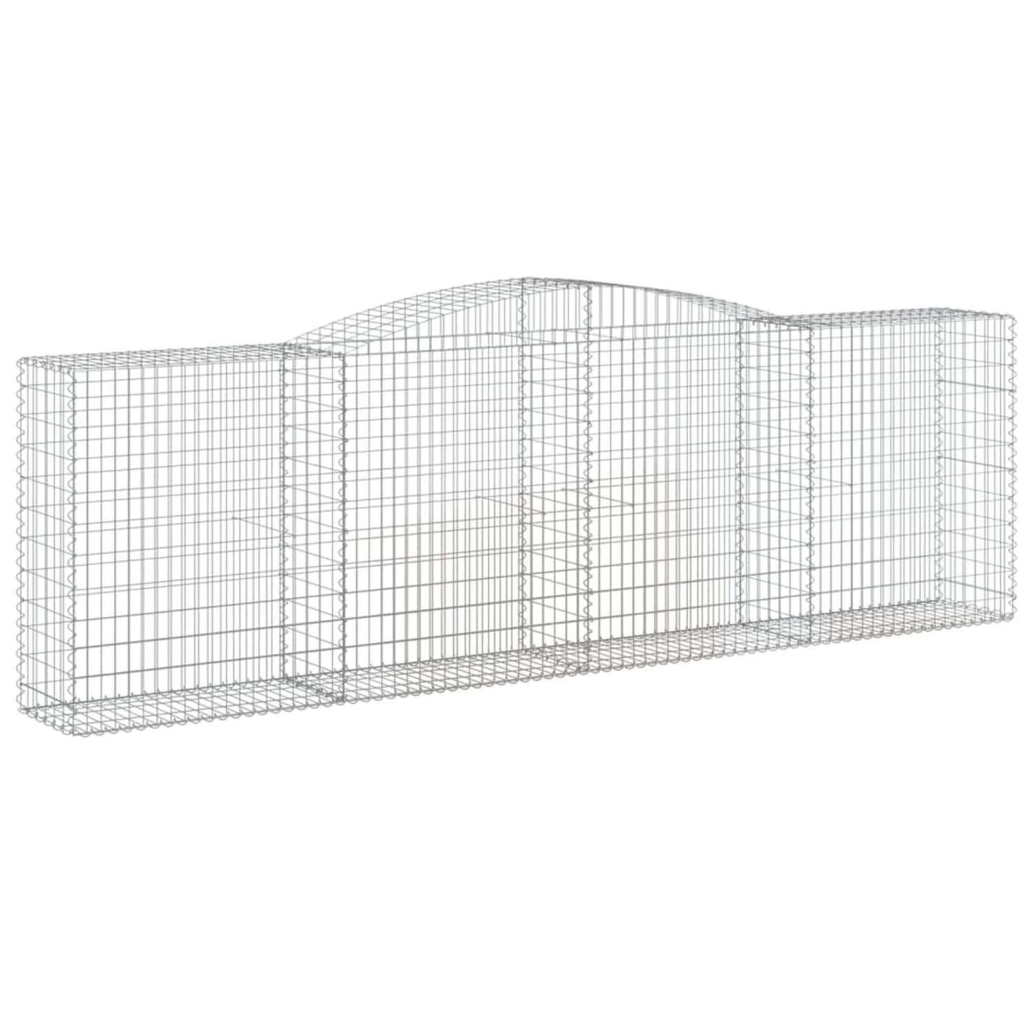 vidaXL Gabionen mit Hochbogen 4 Stk 400x50x120/140cm Eisen 1635335