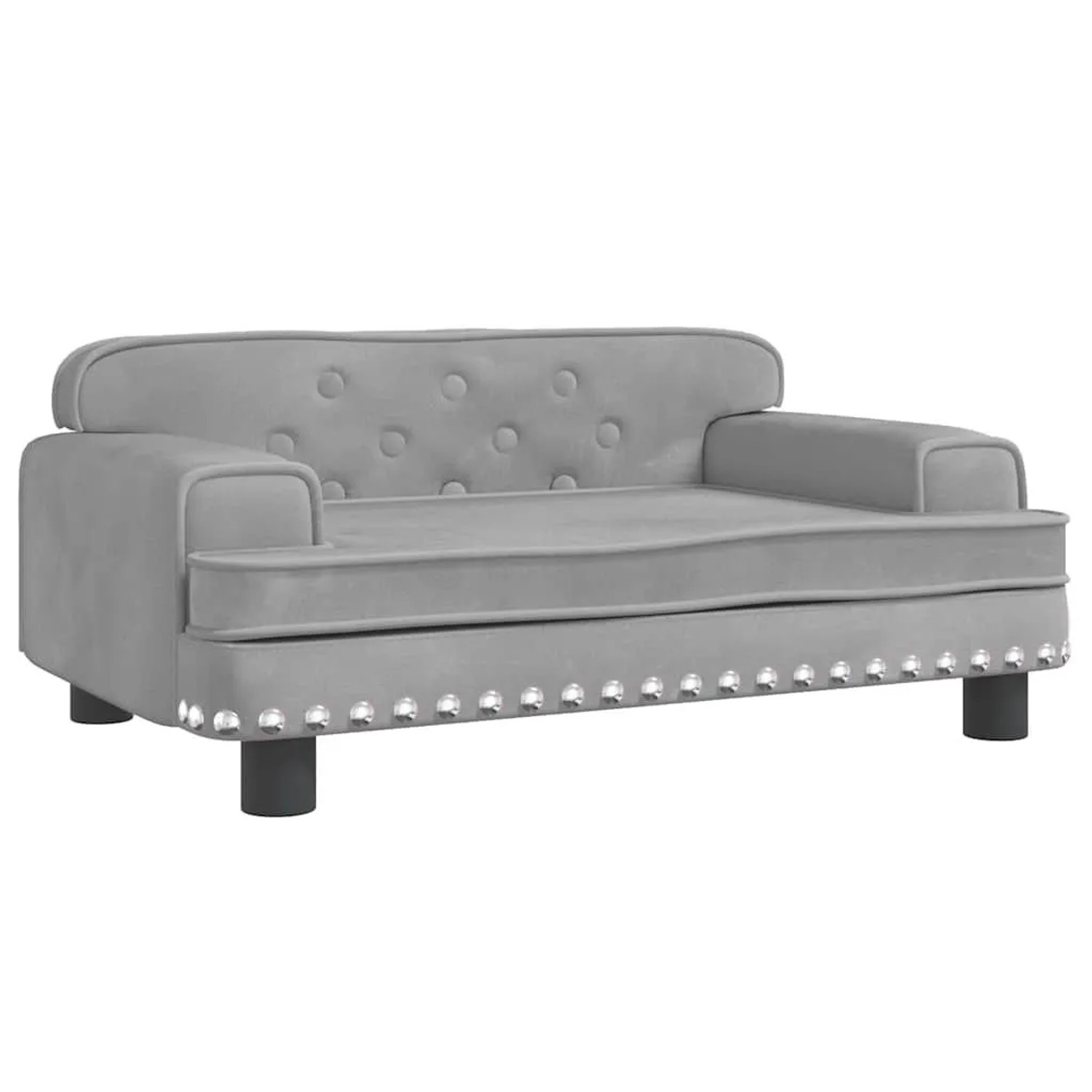 vidaXL Hundebett Hellgrau 70x45x30 cm Samt 171883