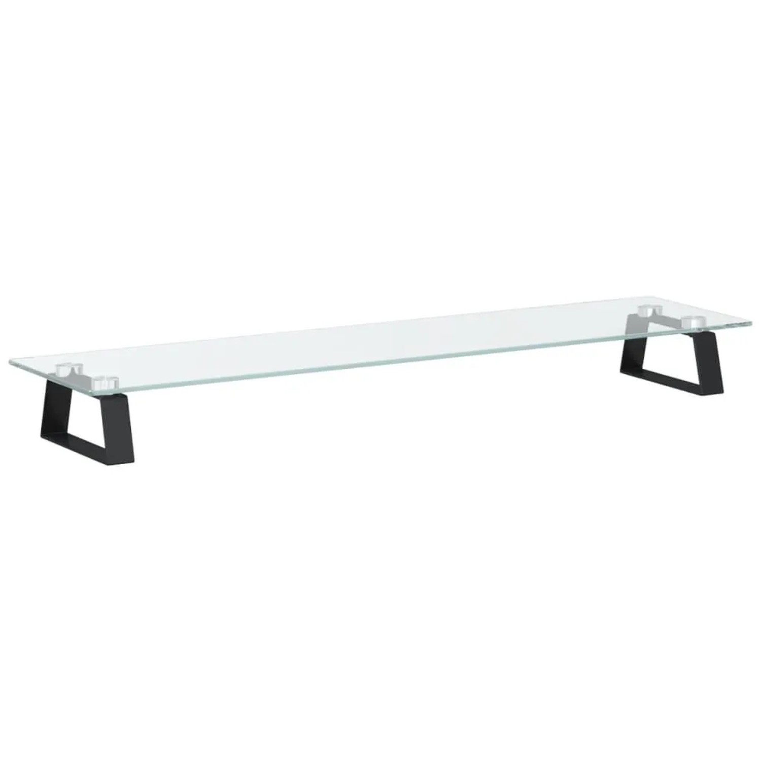 vidaXL Monitorständer Schwarz 80x20x8 cm Hartglas und Metall 374225