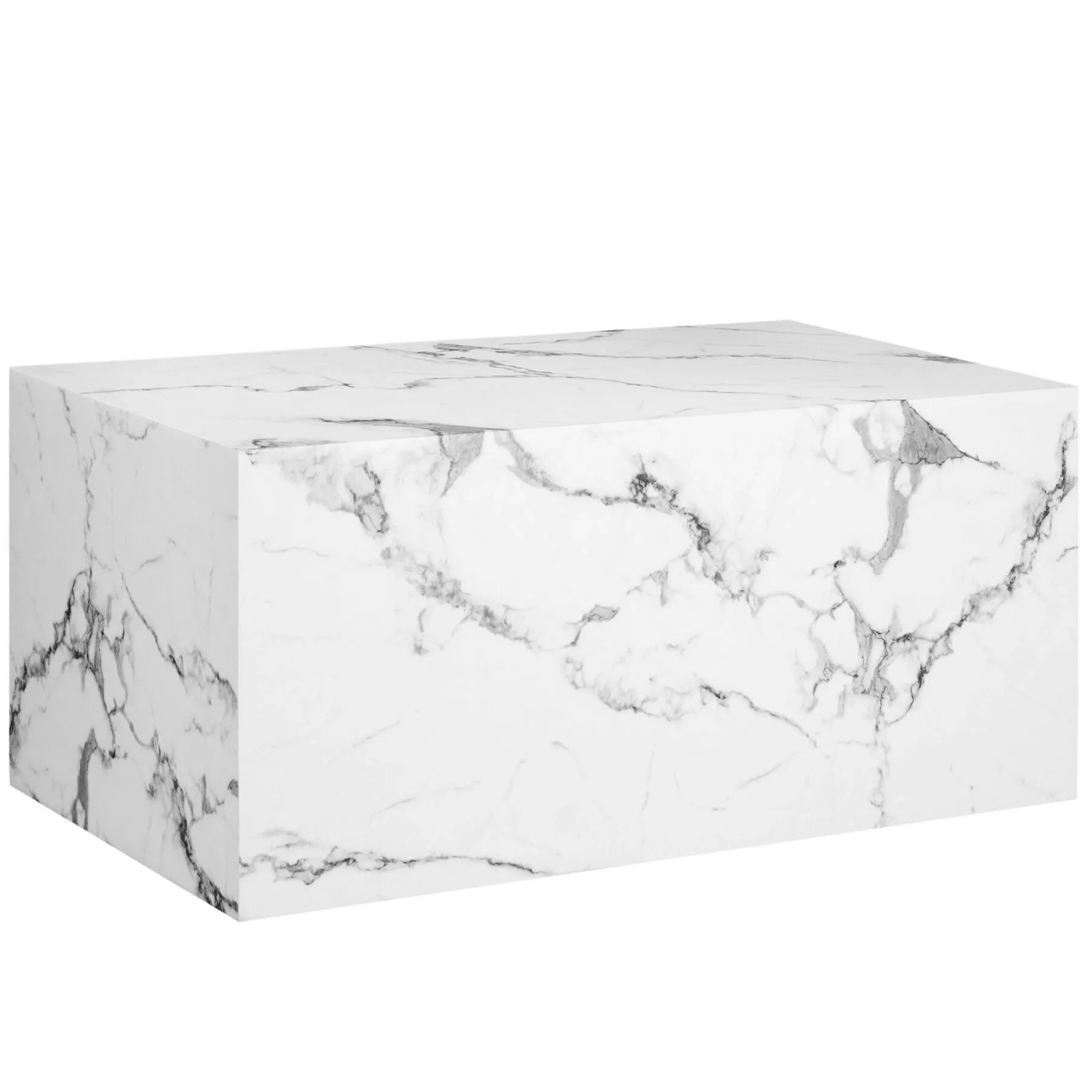Tectake Couchtisch Lasley Minimalistisches Design Robustes Mdf In Marmoroptik 90 x 50 x 40 cm 50 x 90 x 40 cm Marmor Optik Weiß