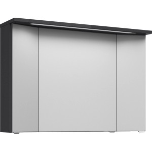 Pelipal Spiegelschrank Trentino, 105 cm, Anthrazit Seidenglanz mit Beleuchtung.