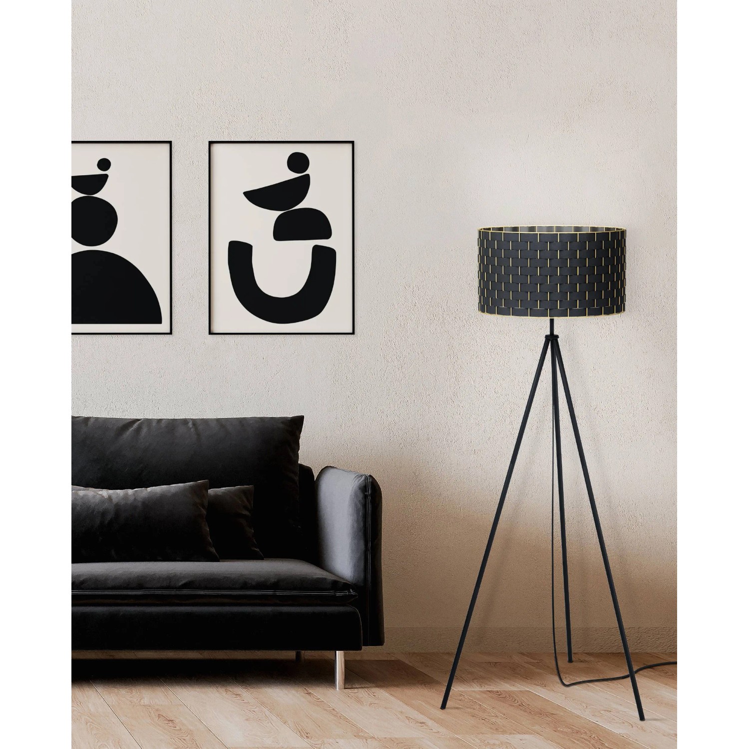 EGLO Marasales Plafondlamp - E27 - 48 cm - Zwart/Geelkoper