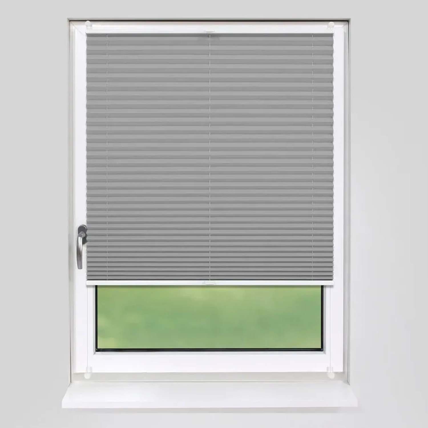 Deco-Raum Plissee ohne Bohren Basic 70 x 210 cm Grau Blickdicht Klemmfix kaufen bei OBI