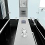 Detailaufnahme: AquaVapore Duschkabine 90x90 cm mit Armatur, Display und Brause.
