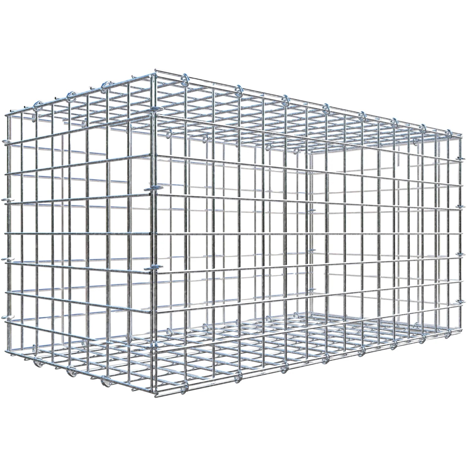 Gabiona C-Ring-Gabione 40 x 80 x 40 cm Maschenw 5 x 5 cm