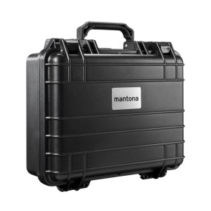 Schwarzer Mantona Outdoor Schutzkoffer M für Kamera Zubehör. Robust, wasserdicht, stoßfest. Ideal für Transport & Aufbewahrung.