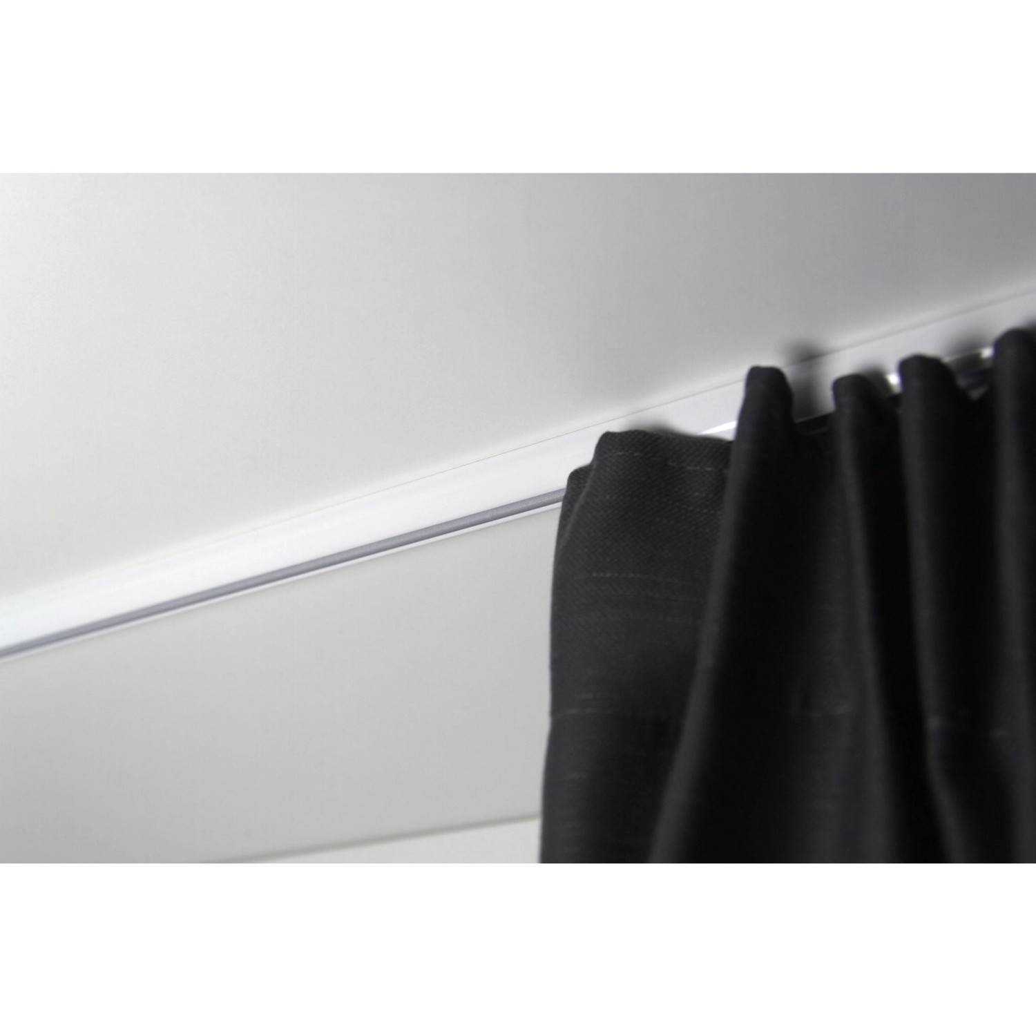 Deco-Raum Gardinenschiene nach Maß 1-Lauf Round Weiß 70cm_5