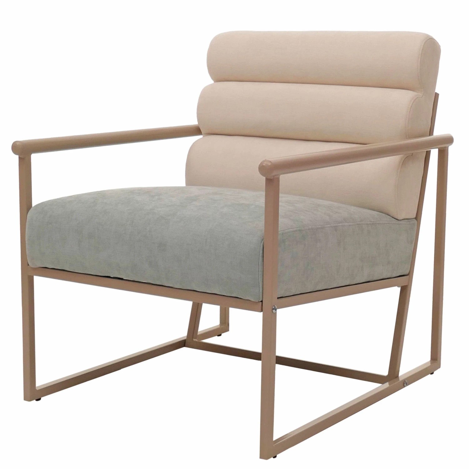 MCW Lounge-Sessel O38 Beige Polster Blau-Grün günstig online kaufen