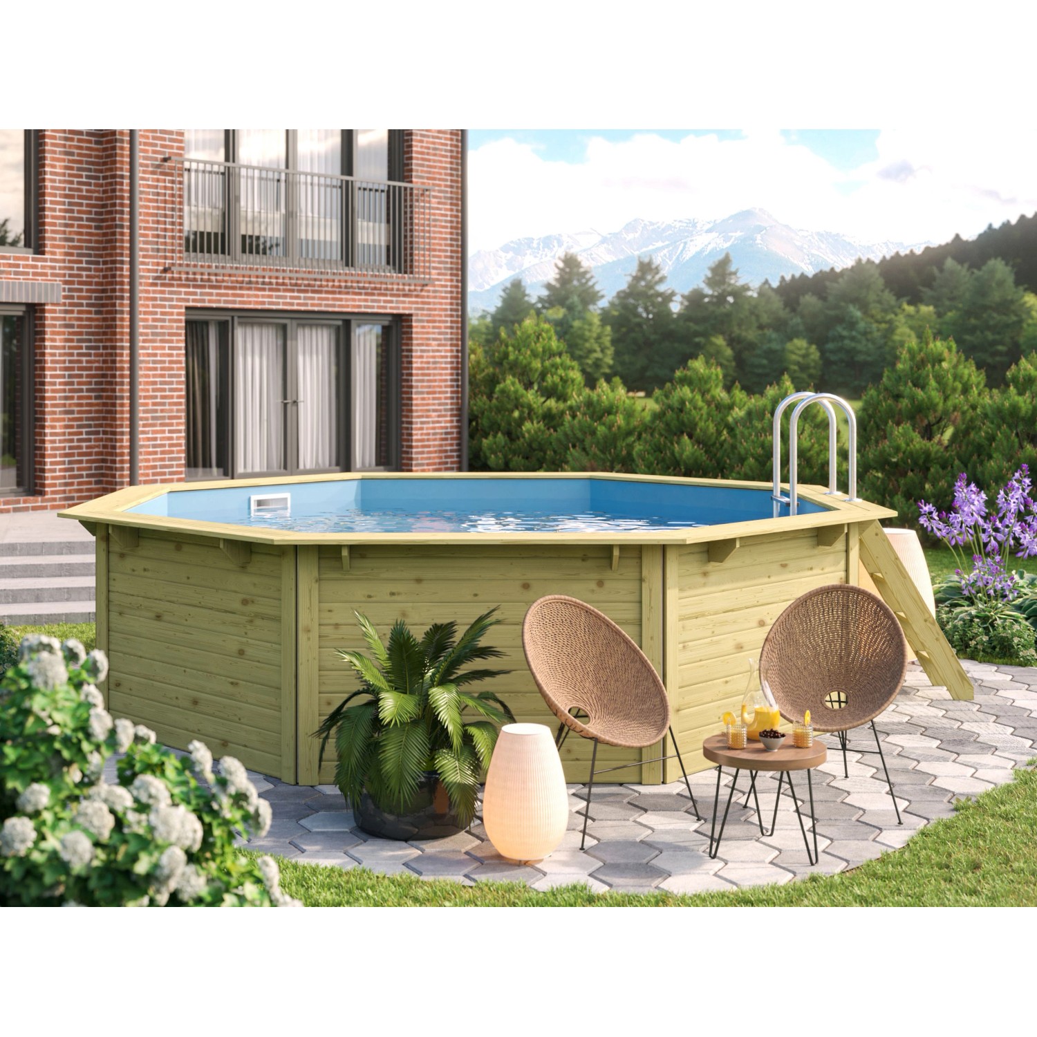 Karibu Pool Modell 2 Set inkl. Filteranlage Skimmer