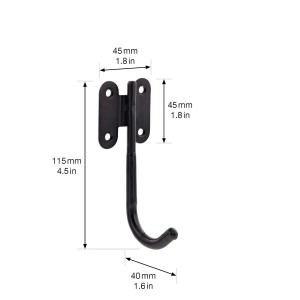 Wagner Wandhaken Hooks4tools Single, Stahl schwarz, zur Werkzeugaufhängung.