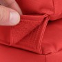 Detailaufnahme: Roter Sitting Point Sessel Twist Scuba mit Klettverschluss.